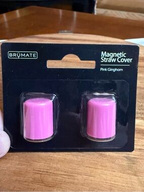 PINK GINGHAM Brumate Magnetic Straw Covers • Limited Edition